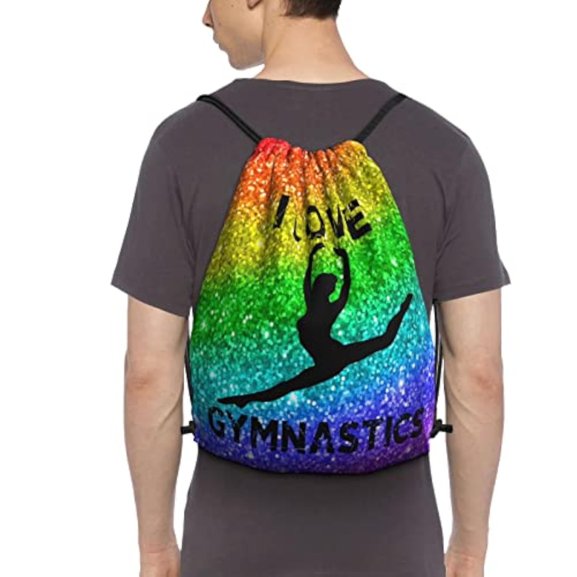 Gymnastics Drawstring Backpack, Sport Cinch Bag